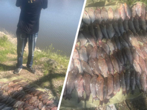 Під час перевірки на річці Дніпро у Запоріжжі інспектори рибоохоронного патруля затримали чоловіка, який незаконно ловив рибу сіткою просто у затоці