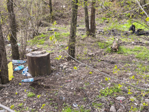 У запорізькому сквері виявили купи незаконного сміття (фото)