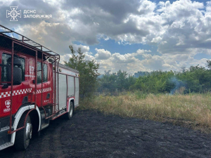 У Запоріжжі російський дрон атакував рятувальників саме тоді, коли вони гасили пожежу після обстрілу.