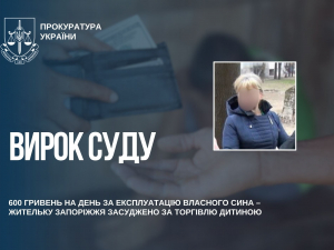 Мешканка Запоріжжя, яка використовувала 12-річного сина для жебракування, а потім передала його стороннім людям за щоденну плату, отримала вирок суду.