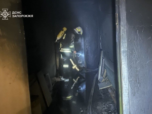 Пожежа вночі у Запоріжжі: у дев'ятиповерхівці зайнялася трикімнатна квартира (фото)