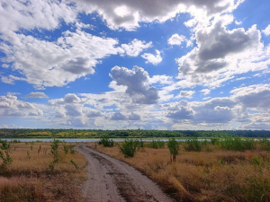 На березі Дніпра в Запоріжжі. Фото: Антоніна Фролова