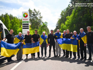 Звільнення з полону цивільних 27 червня 2026 року. Фото: Дмитро Лубінець