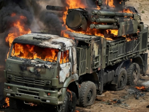 Фото підбитої ПЗРК "Панцирь С-1", ілюстративне