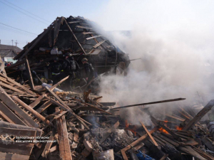 Знищений удраом російського БпЛА будинок у Запоріжжі