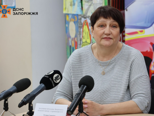 Заступниця начальника Запорізького обласного центру з гідрометеорології Тетяна Сорокіна. Фото: ДСНС