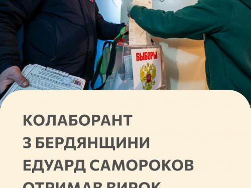 Колоборант із Запорізької області брав участь у псевдовиборах окупантів, фото Бердянськ 24 
