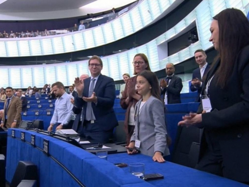 Олександра Паскаль у Європарламенті. Фото видання «УНІАН»