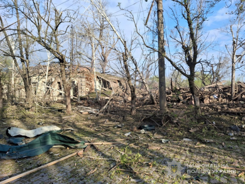 Наслідки обстрілів Запорізької області за 22 травя, фото Нацполіції