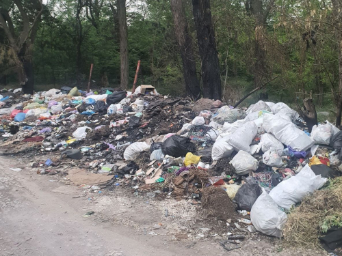 Вздовж автодороги в Запорізькій області утворилося велике сміттєзвалище (фото)