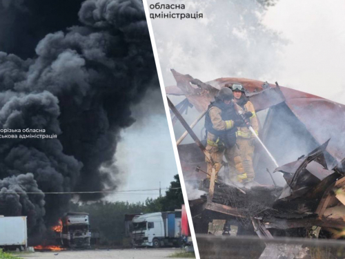 Вранці 25 червня російські безпілотники вдарили по АЗС та автостоянці в Запоріжжі.