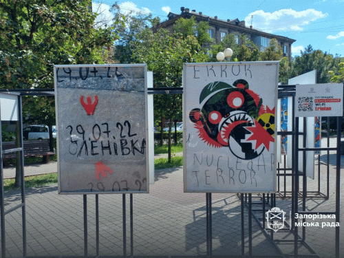 До 35-річчя Незалежності у Запоріжжі відкрили виставку плакатів воєнного часу художниці Анни Блек
