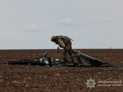 У Запорізькій області в полі знайшли небезпечний ворожий БпЛА з бойовою частиною