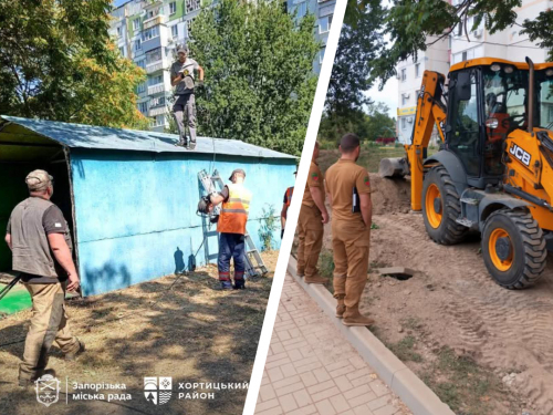 У Хортицькому районі Запоріжжя знесли незаконний гараж та виявили земельні роботи без дозвільних документів