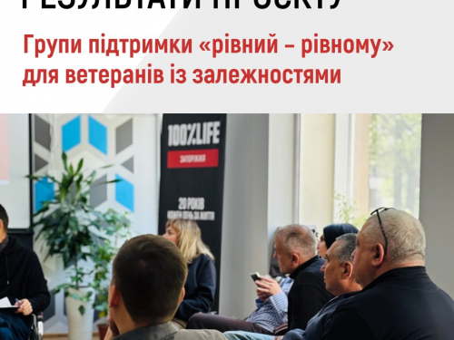 У Запоріжжі завершили проєкт підтримки ветеранів із залежностями: понад 50 учасників отримали допомогу