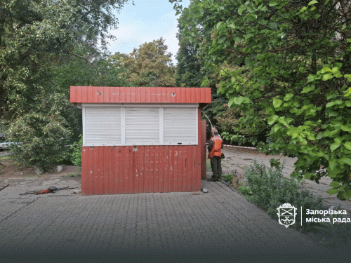 В одному з районів Запоріжжя власники не захотіли прибрати незаконну споруду - попрацювали комунальники і поліцейські