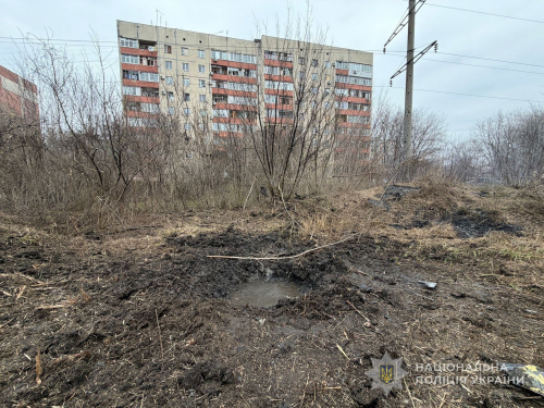 Місце прильоту російського безпілотника у Дніпровському району Запоріжжя