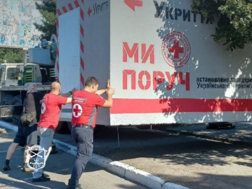 В Запоріжжі встановлюють модульні укриття, фото: Запорізька міська рада