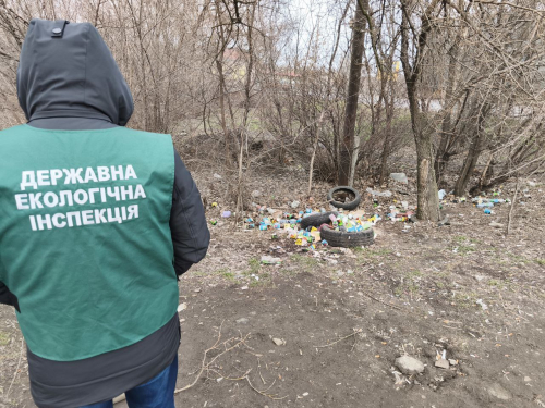 У Запоріжжі неподалік від центрального проспекту інспектори натрапили на стихійне звалище 