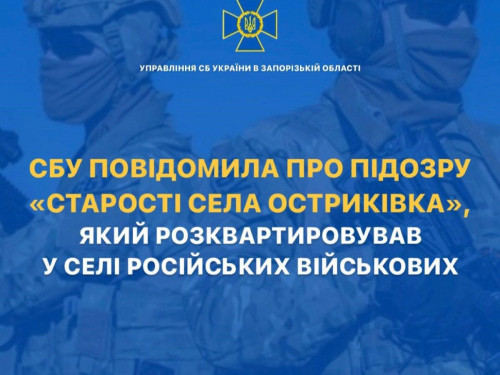 Радісно зустрів окупантів та розселяв їх у селі - СБУ повідомила про підозру жителю Запорізької області