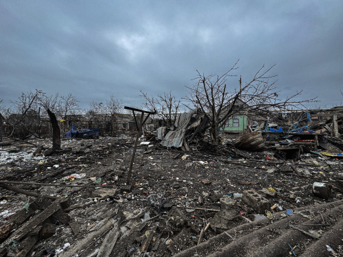 Наслідки обстрілу Вільнянська 23 лютого, фото: БФ "Проліска"