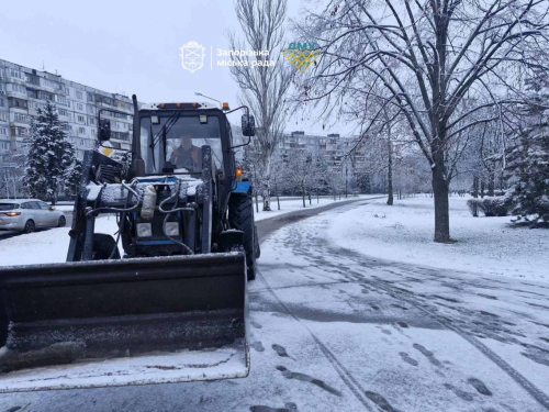 У Запоріжжі почали боротьбу зі снігом - фото перших зимових опадів