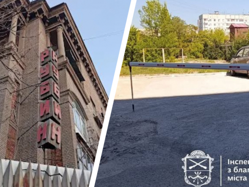 У Запоріжжі прибрали самовільний шлагбаум на парковці та незаконні вивіски з банерами