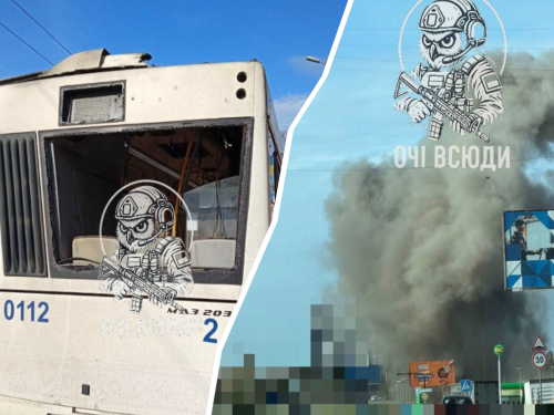 Росіяни двічі атакували Запоріжжя: дрон влучив в автобус, ракета спричинила пожежу (фото, відео)