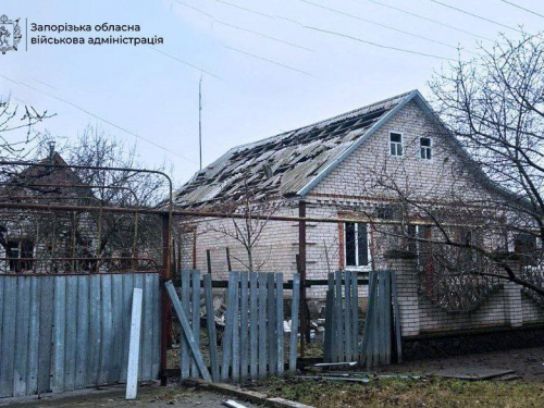 10 березня у будинок у Запорізькому районі вдарив російський БпЛА, постраждав чоловік
