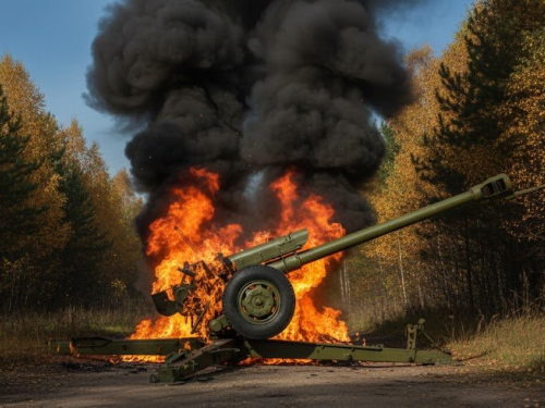 «Підсмажили» техніку окупантів - на Запоріжжі прикордонники спалили дві артсистеми росіян (відео)