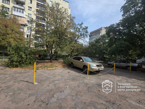 Паркувальний безлад – у Запоріжжі мешканці домоглися демонтажу незаконних обмежувачів (фото)