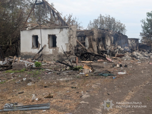 Наслідки ворожих обстрілів Запорізької області, фото Нацполіції