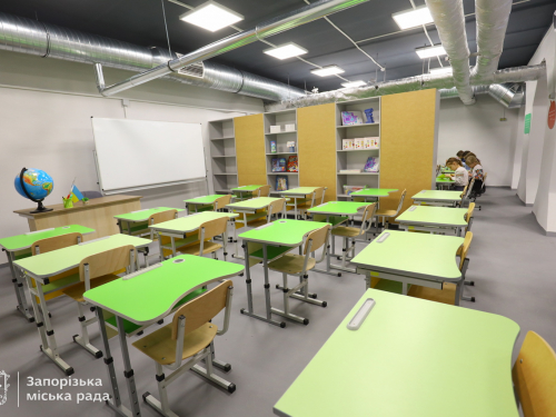 Облаштували укриття за чотири місяці - ще одна школа у Запоріжжі перейде на змішане навчання (фото)