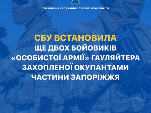 Служать в "особистій армії" запорізького гауляйтера Балицького - СБУ оголосила підозру двом бойовикам