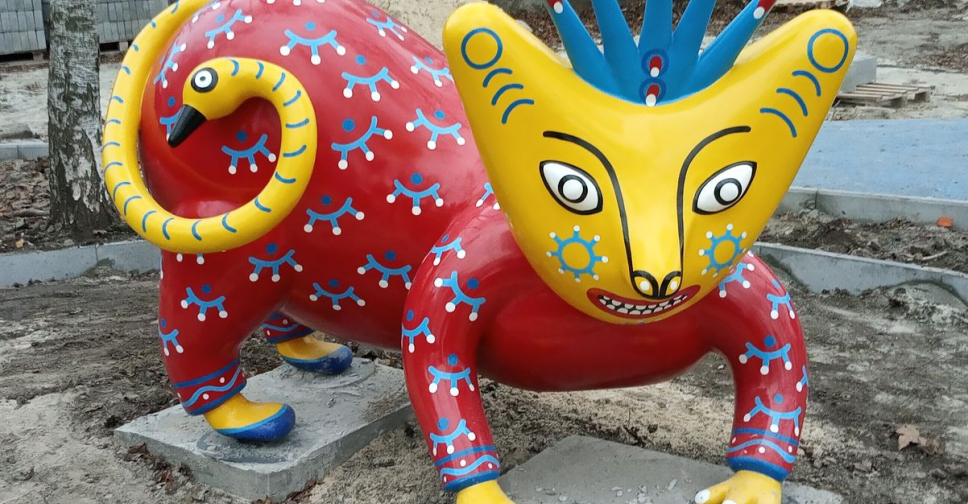 В одному із запорізьких скверів відкриють майданчик з фігурами фантастичних звірів - фоторепортаж