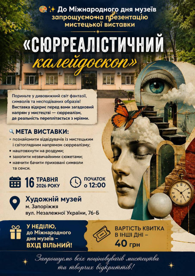 День музеїв, нові виставки та музичні прем'єри: куди піти у Запоріжжі у вечір п'ятниці та у вихідні