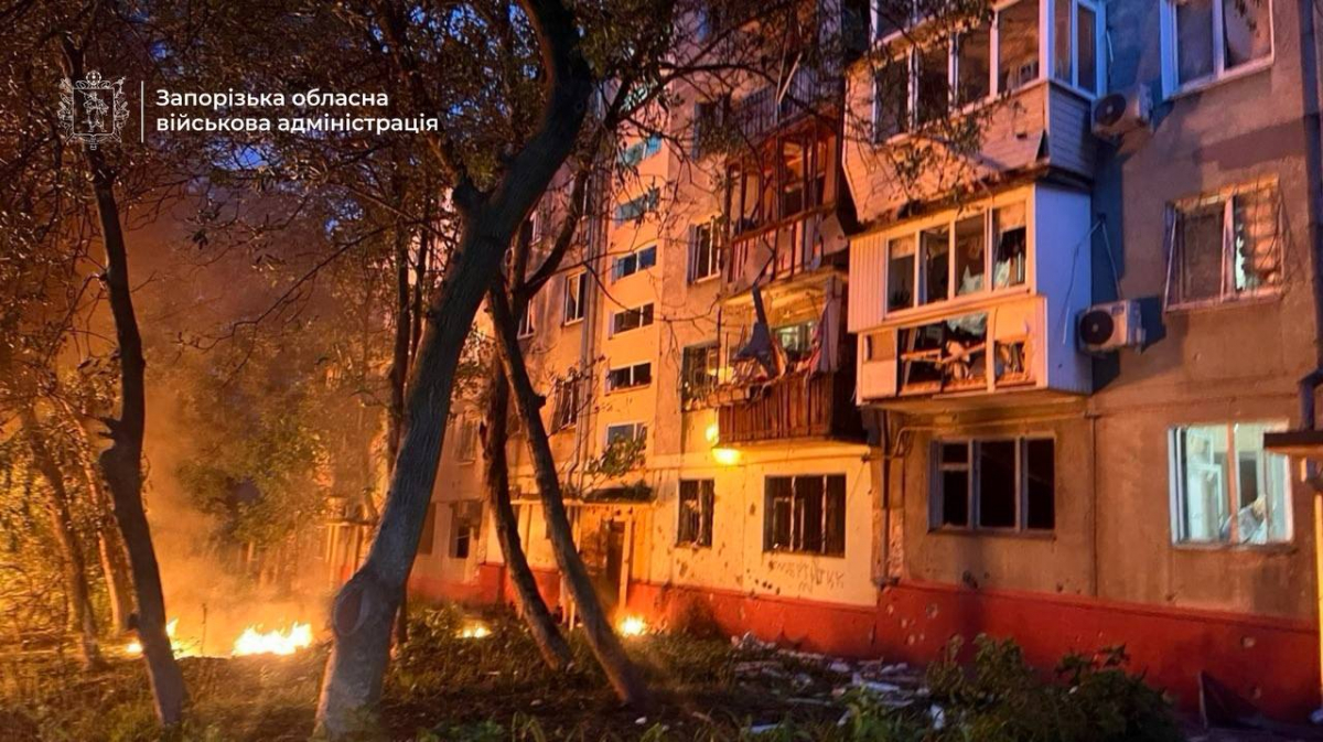 Наслідки ворожої атаки на Запоріжжя, фото ЗОВА