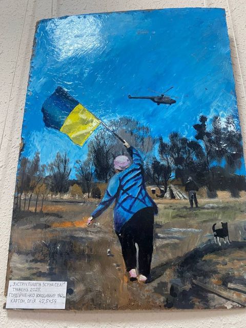 Оріхівський напрямок на полотнах - у Запоріжжі відкрили незвичайну виставку художника та військового (фото)