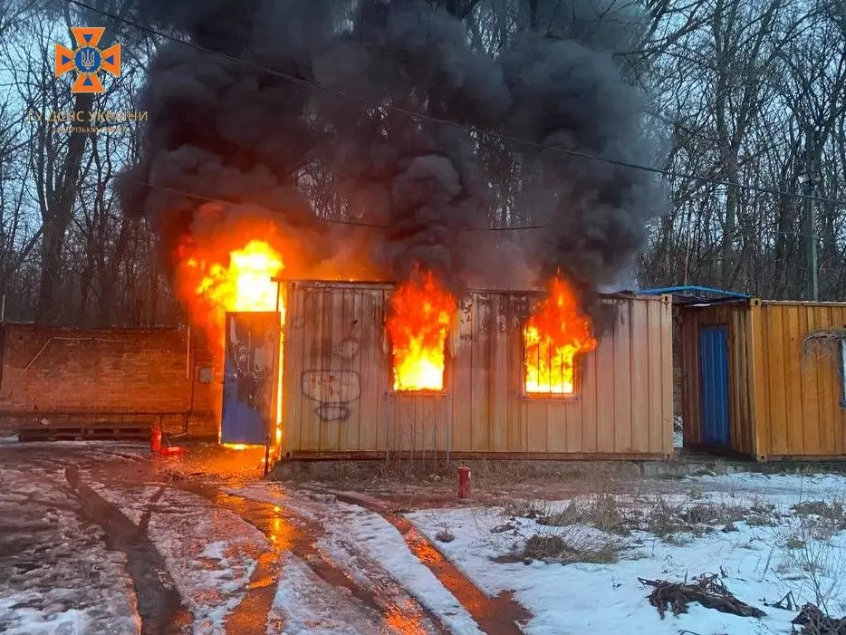 Горіли контейнер, домашні речі та дрова  - в Запоріжжі ДСНС за добу ліквідували 4 пожежі (фото)