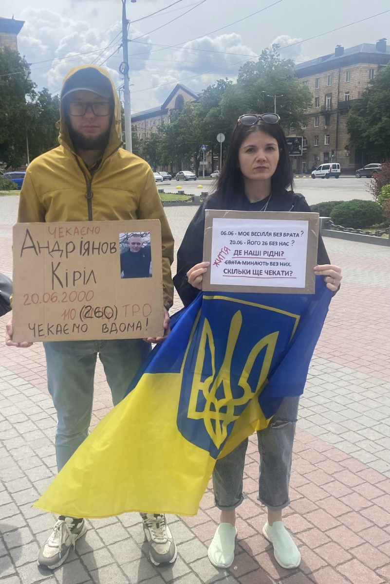 Акція на підтримку військовополонених у Запоріжжі. Фото: Стелла Орел