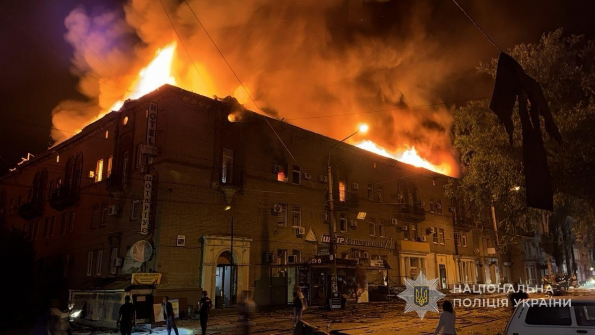 Наслідки російської атаки на Запоріжжя в ніч з 16 на 17 червня