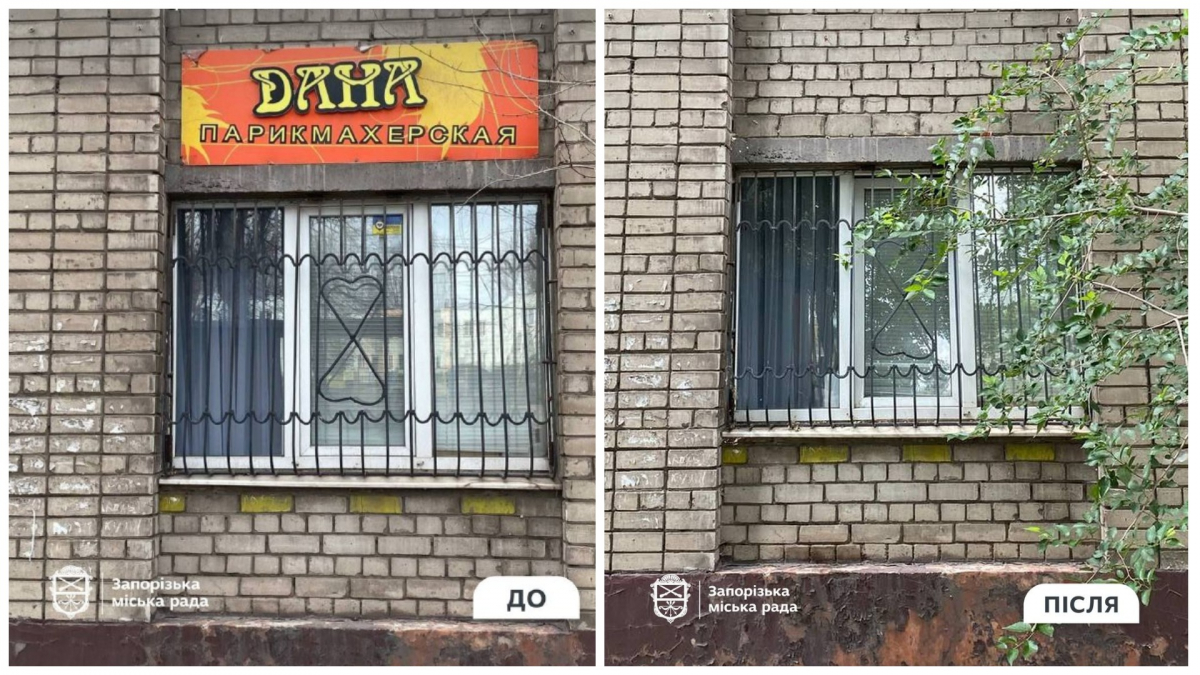 Фасади без хаосу - у Запоріжжі за тиждень демонтували десятки незаконних вивісок (фото)