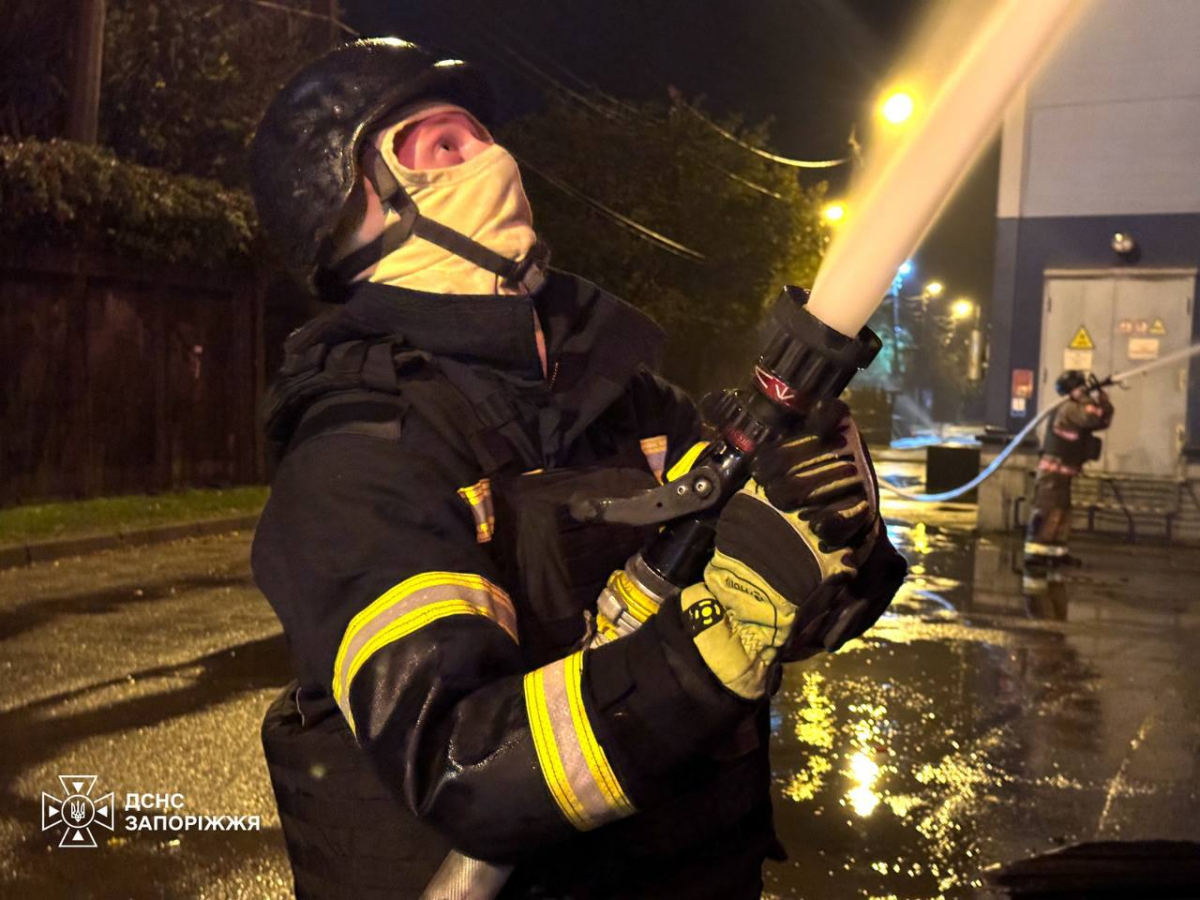 На підприємстві спалахнула масштабна пожежа: росіяни атакували Запоріжжя безпілотником (фото, відео)