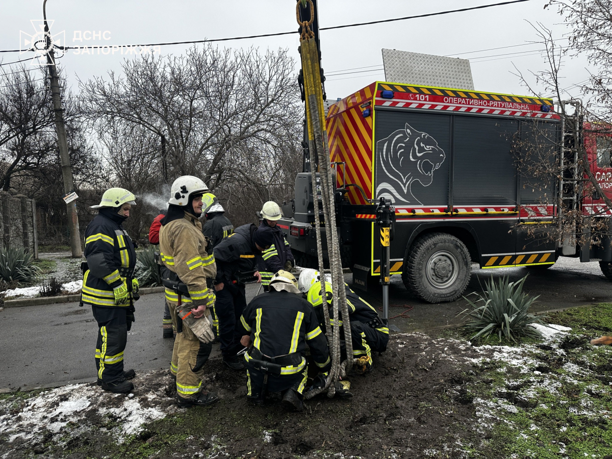 Рятувальники прийшли на допомогу: в Запоріжжі з колодязя витягли корову (фото, відео)