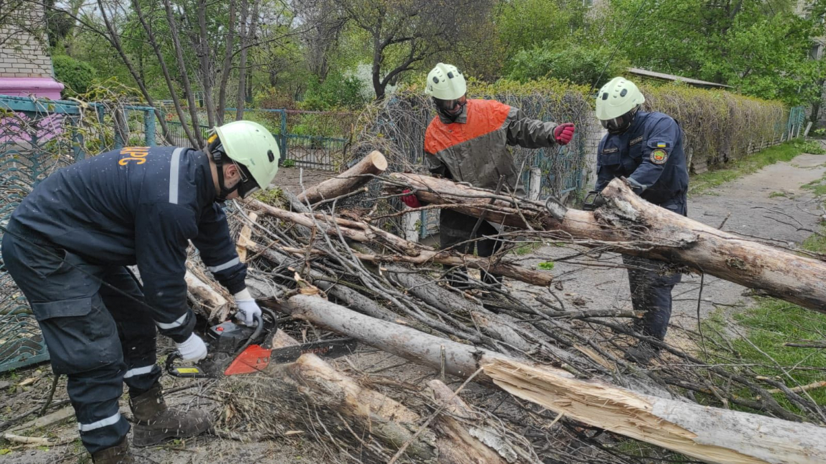 Зруйнована арка та пошкоджений дах філармонії: у Запоріжжі триває ліквідація наслідків буревію (фото, відео)