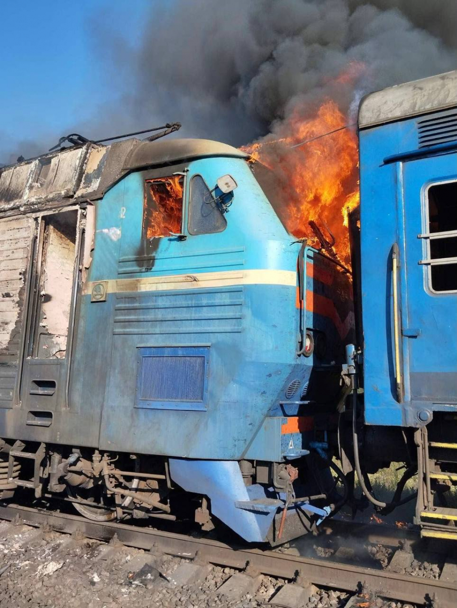 Наслідки російської атаки на поїзд на Запоріжжі 19 липня