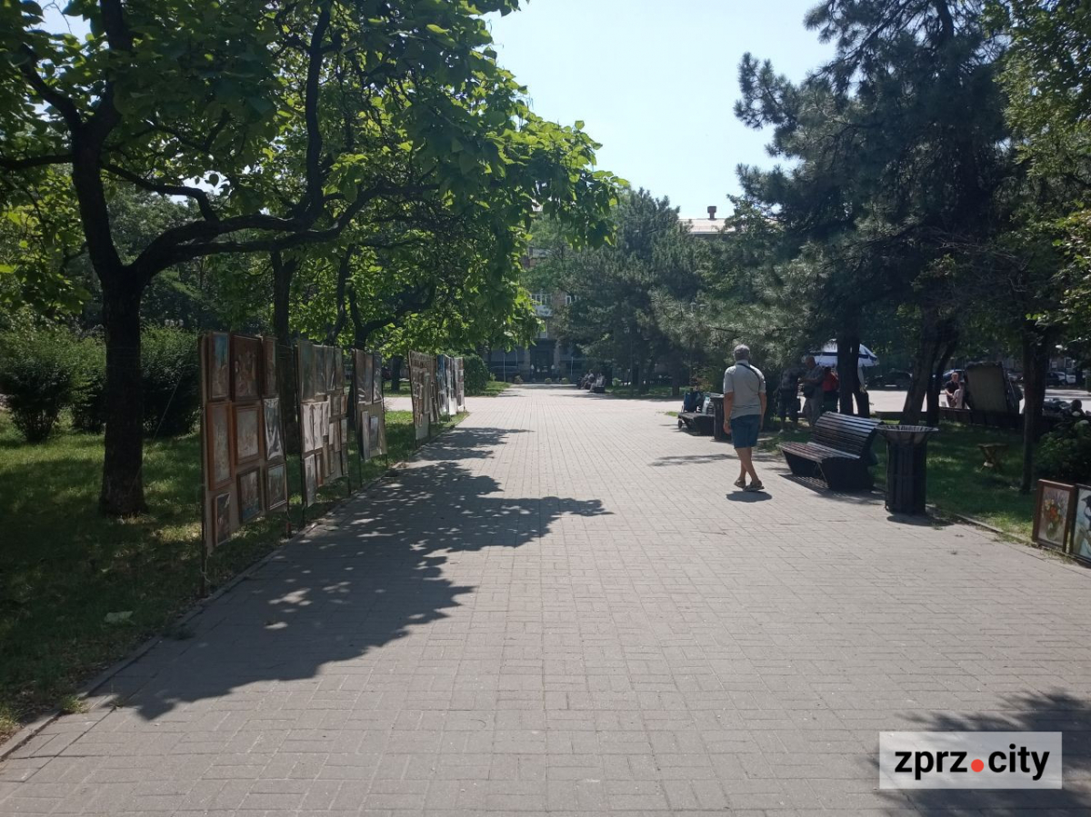 Релакс біля фонтану: як виглядає запорізький вернісаж в середині літа (фото)