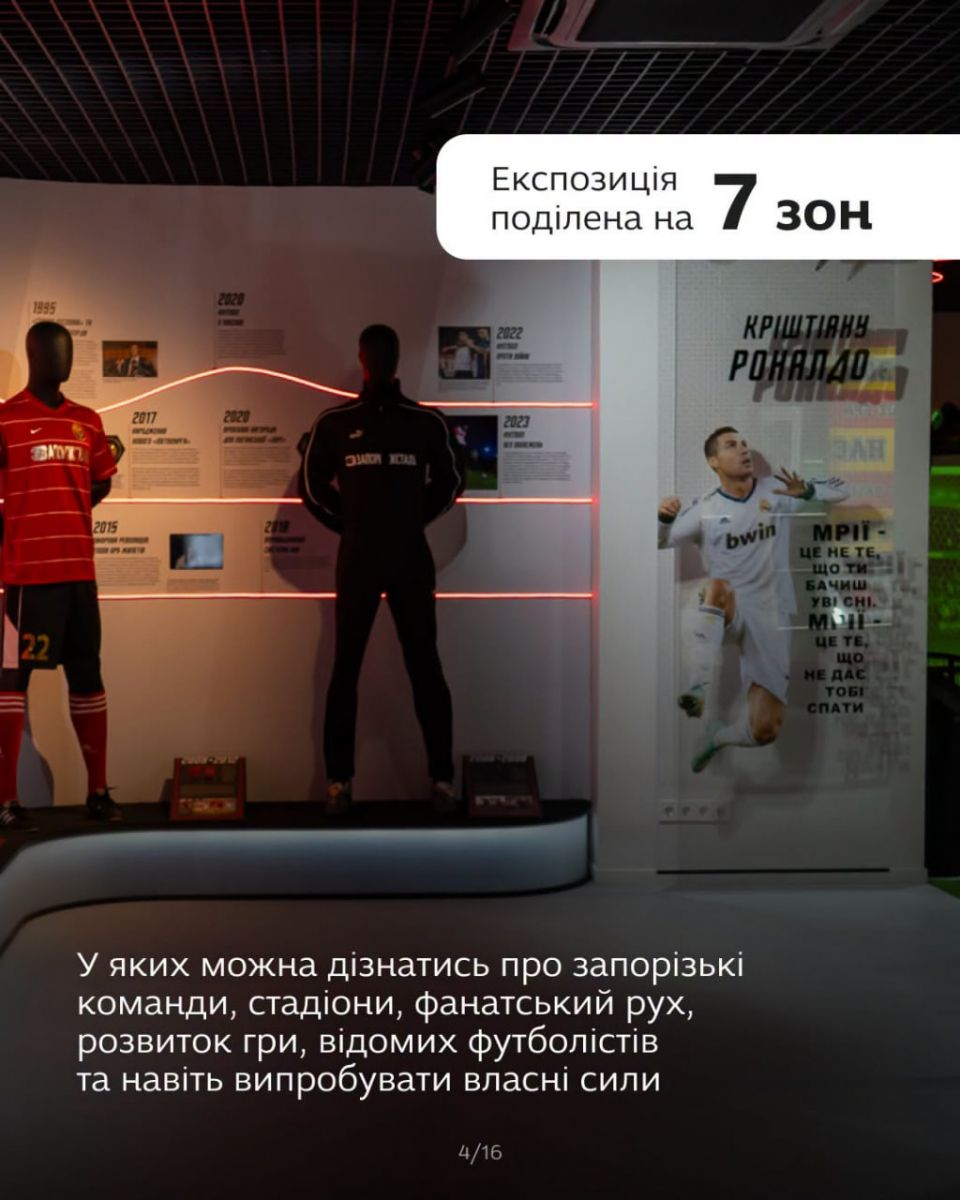 У Запоріжжі повноцінно запрацював Музей футболу: як безкоштовно побувати на екскурсії