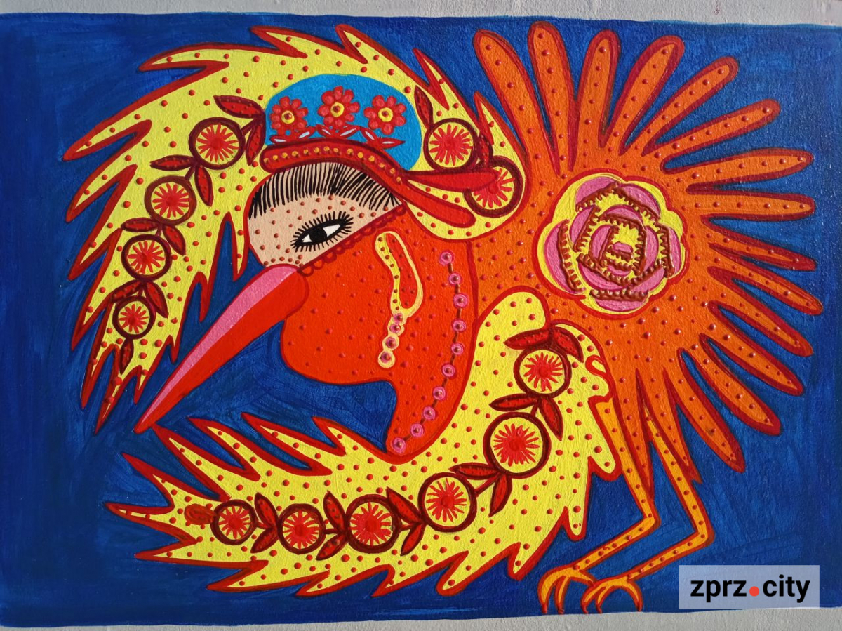 Стало відомо, хто прикрасив запорізьку багатоповерхівку розписами в стилі Марії Примаченко - фото