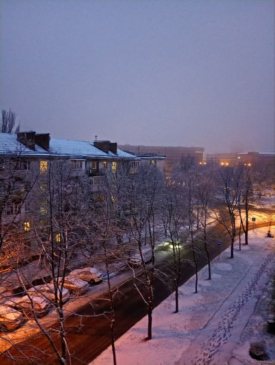 У Запоріжжі почали боротьбу зі снігом - фото перших зимових опадів